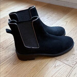 Black Suede Chelsea Boots Boden European Size 38